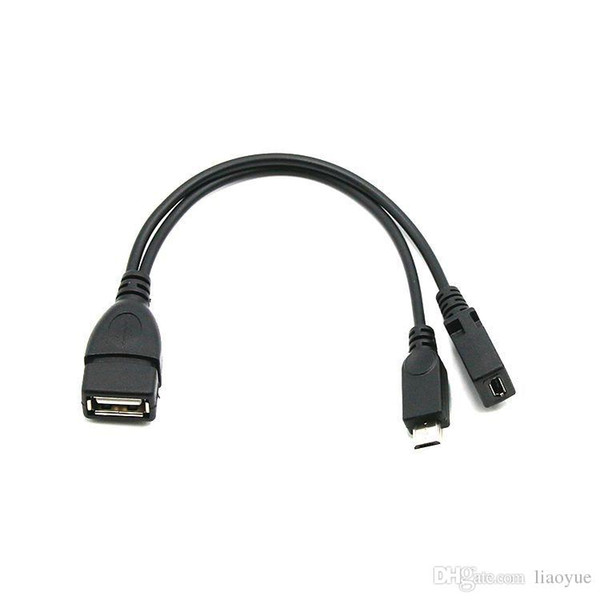 30pcs Cable OTG USB Type A Female to Micro USB Male Host OTG with Micro USB Female external flash drive, card reader cable