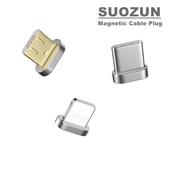 SUOZUN Magnetic Cable plug Type C Micro USB C 8 pin Fast Charging Adapter Phone Microusb Type-C Magnet Charger cord plugs