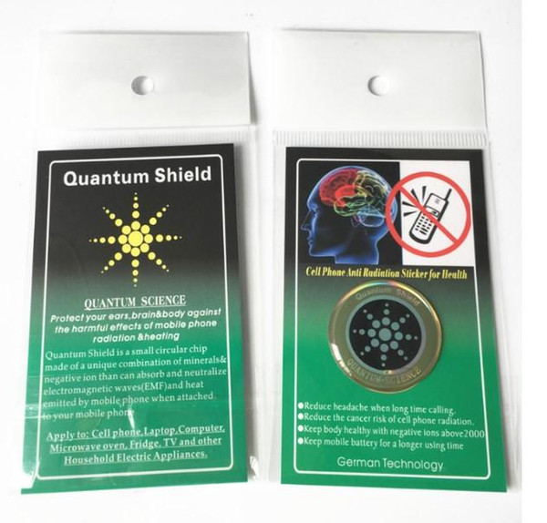 new arrival golden anti radiation quantum shield vinyl sticker for mobile phone by free post air mail