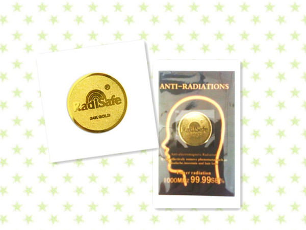 2015hot product wholesale manufacturer gold radisafe anti radiation sticker shiled radiation 99.8%50pcslot free shiping