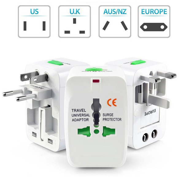 200set/Lot US to EU Europe & Universal AC Power Plug Worldwide Travel Adapter Converter UK AU Conversion socket Plug
