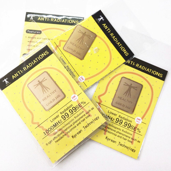 Health Anti Radiation Sticker Shield with Energy Saver Chip 24K Golden Shield Quantum Shield Energy Saving Sticker