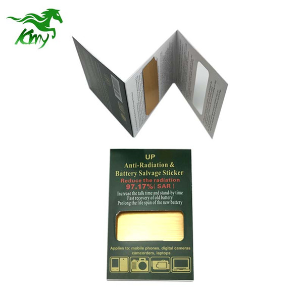 Bio scalar energy golden metal anti-radiation sticker for mobile phone