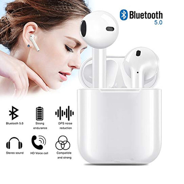 2019 NEW i12 TWS Bluetooth 5.0 Touch Key Earphone Wireless Head phones Blutooth Headset Earbuds for iPhone Samsung Huawei Android phone