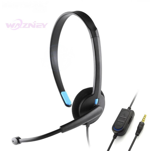 Black 3.5mm Single Headphone Headset With Microphone Wired for Sony PS4 PlayStation 4 X-ONE Xbox one Gaming Earphone