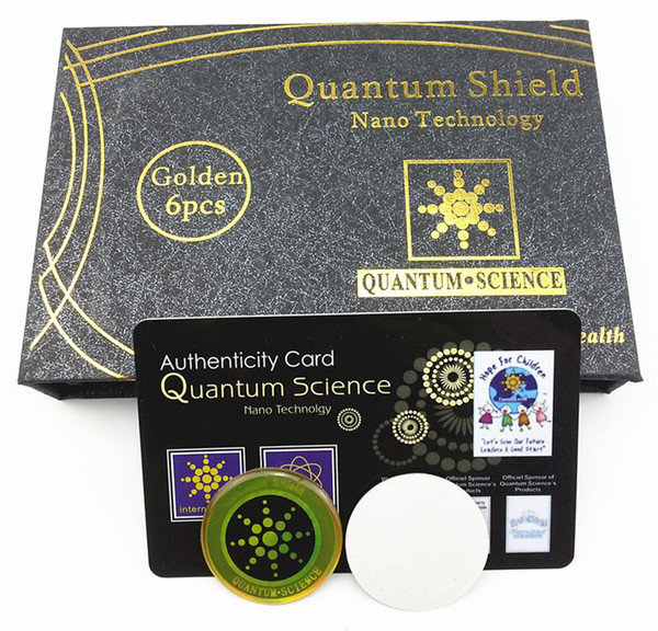 Factory Stock Qs Quantum Shield Custom Gold/Silver Cell Phone Anti Radiation Sticker For iphone xs max Galaxy S10 plus