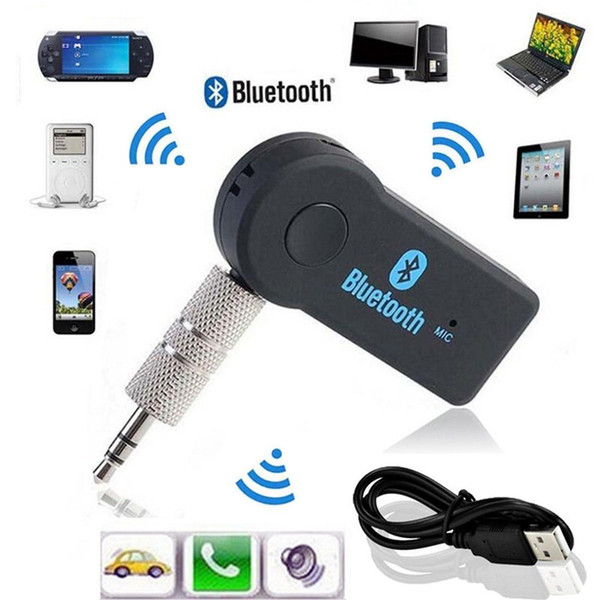 Wireless Car Bluetooth Receiver Adapter 3.5MM AUX Audio Stereo Music Hands-free Home Car Bluetooth Audio Adapter 600set/lot