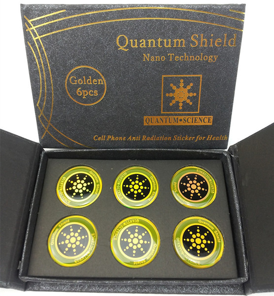 Quantum Science Shield Anti Radiation Mobile Phone Sticker Silver Golden EMF EMR Protection Nano Sticker with Gift Box