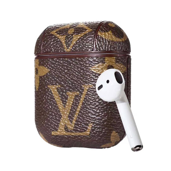 Wholesale Luxury PU Leather Case For Airpods Protective Cover Hook Clasp Keychain Anti Lost Fashion Earphone Case Protector Pouch Free DHL