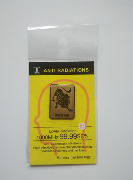 Wholesale 24K gold zodiac mobile phone anti radiation sticker 12 constellation anti radiation shield Bio Energy Sticker 30pcs free shiping