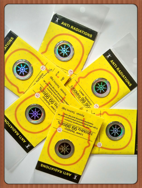 2016 hot realy work mobile phone anti radiation shiny sticker ,quantum shiled scalar energy anti radiation chip 100pcs/lot by free shipping