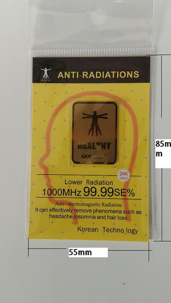 Manufacture -wholesale 24K gold mobile phone anti radiation sticker Bio negative ion Scalar Energy stickr30pcs/lot by free shipping