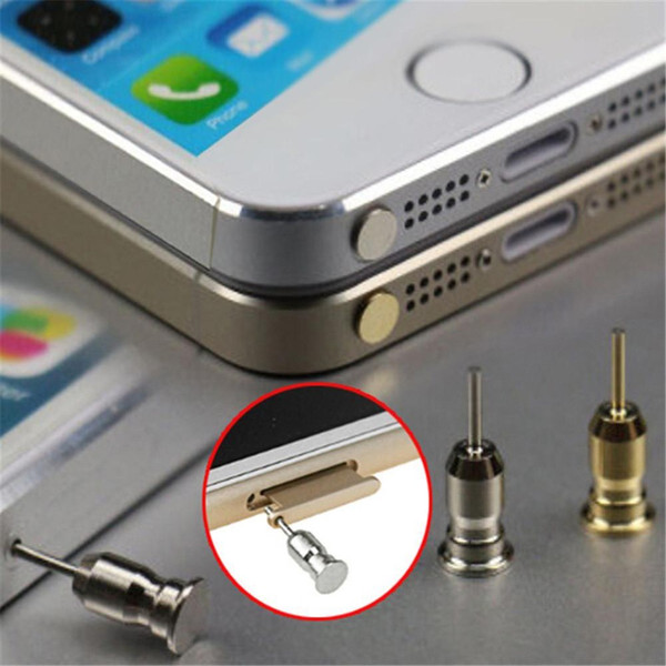 Universal Dustproof Anti Dust Plug 3.5mm Earphone Jack Plugs Anti Dust Cover Cap Sim Card Eject Pin Needle for Mobile Phone Smartphone