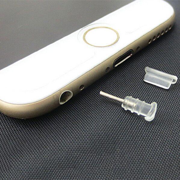 Color Dock Cover Dust Proof Plug Anti Dust Cap Black White Headphone Dustproof Jack for iPhone 5 5G 5S 5C 6G Plus