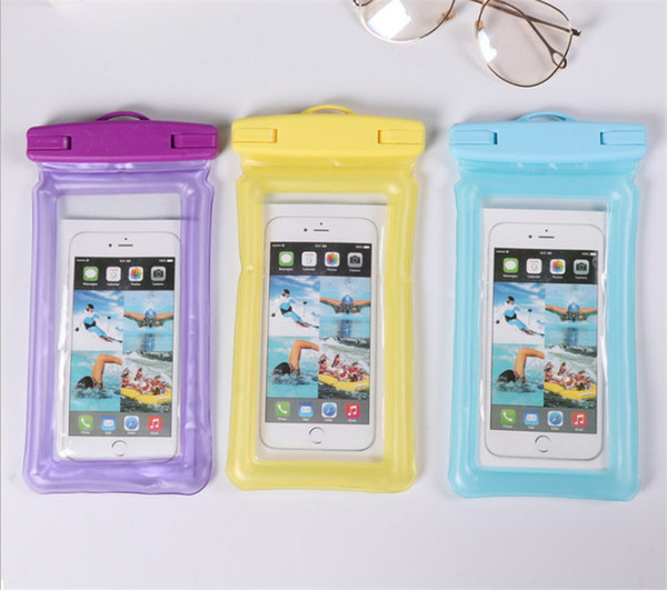 2019 Newest High quality Cell phone Waterproof bags PVC Anti water Dust Gadgets Outdoor Sports Cartoon Bags Universal Bags DHL Free