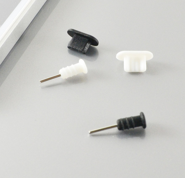 Wholesale - - 3000sets for Iphone7 6 5 Silicone 8pin Dust Proof Plug Dock Cover + Earphone Jack Cap for iPhone 5 5G 5S