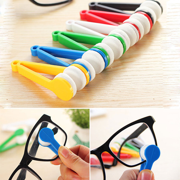 Mini Sun Glasses Eyeglass Microfiber Spectacles Cleaner Soft Brush Cleaning Tool Eyeglass Cleaner Clean Wipe Tools