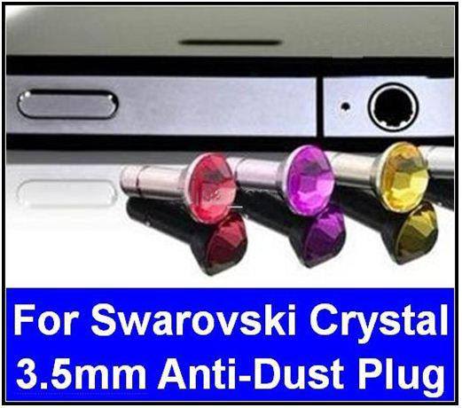 Universal 3.5mm Crystal Anti dust Cover Cap For 3G 4 ipod 100pcs/lot