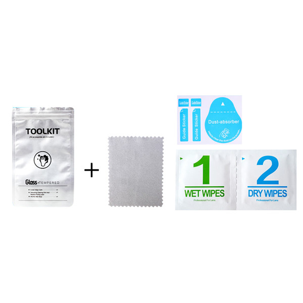 High Class Alcohol Wipes for Tempered Glass Cleaning Tool Silver Bag Cleaning Kits Alcohol Package Dust Absorber