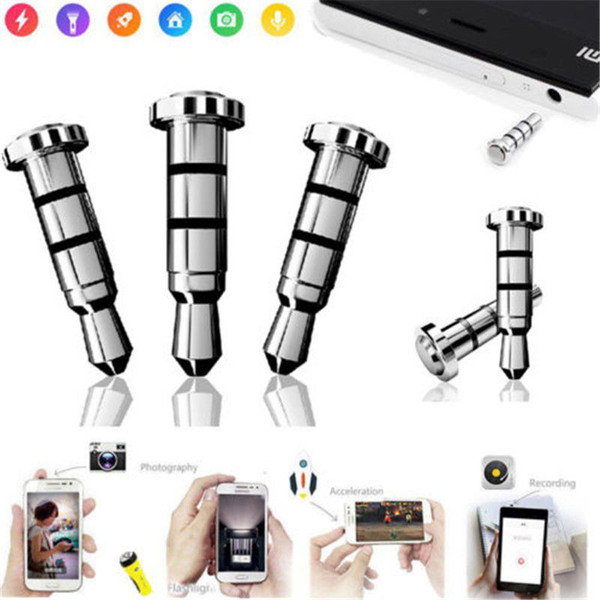 3.5 MM Earphone Jack Smart Key Shortcuts Dust Plug Klick Quick Button for Samsung Galaxy S4 S5 I9600 I9500 Android Mobile Phone