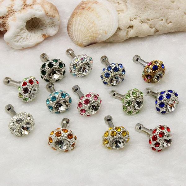 Wholesale Bird Nest Shape Diamond Dust plug Dustproof earphone Dust ear Cap Plug for all 3.5mm Mobile phone 500pcs