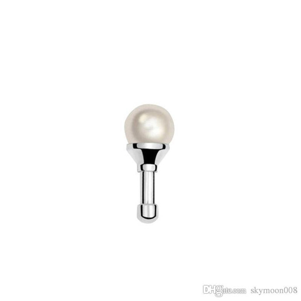 Cell white pearl millet temperament millet mobile phone headset ear plug plug general dust