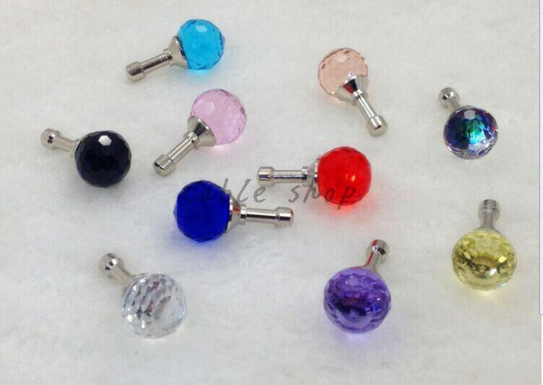 Wholesale-New arrival Fashion and Popular 10mm Crystal ball DustProof Plug Mobile Phone Jewelry Wholesale price $0.42