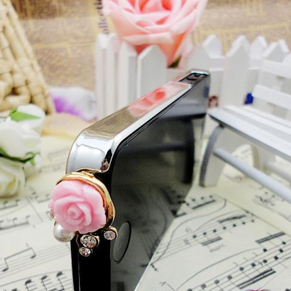 Marsnaska Hot Sale 2pc Earphone Time-limited Metal Dust Plug 3.5mm Ultra Xian Resin Flower Mobile Phone Dustproof