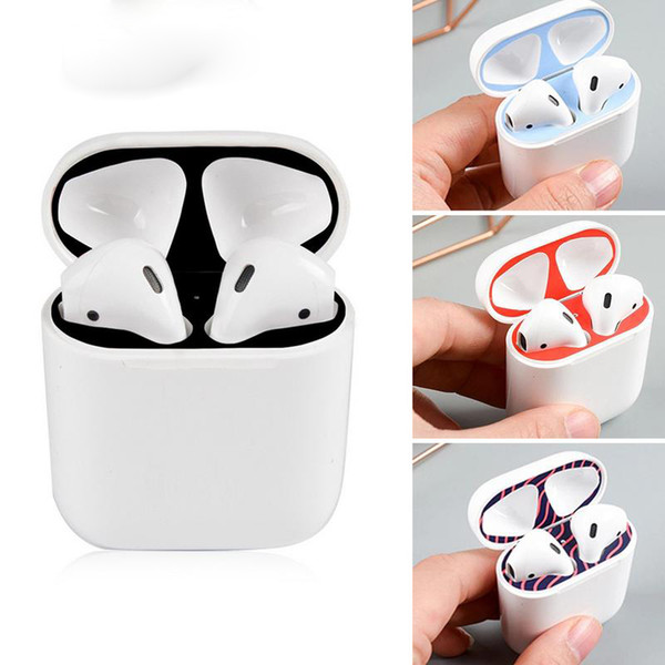 Wireless Bluetooth Headset Stickers Film for Apple AirPods Dust Stickers Cover Protect Film for Apple Airpods Protective Sticker