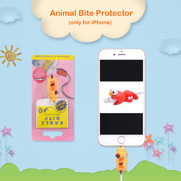 2018 Cable Bite Charger Cable Protector Savor Cover for iPhone Lightning Cute Animal Design Charging Cord Protective