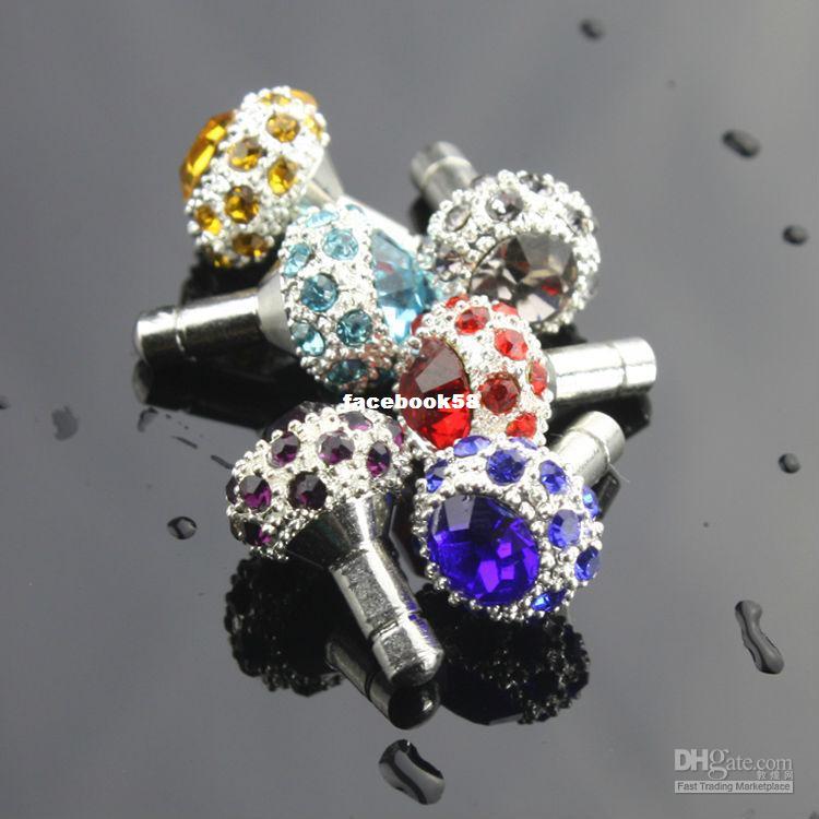 Wholesale - Free shipping Charms Style Anti Dust Plug Stopper 3.5mm Dirt Proof for iPhone 4 4S 5G Cell Phone Dus