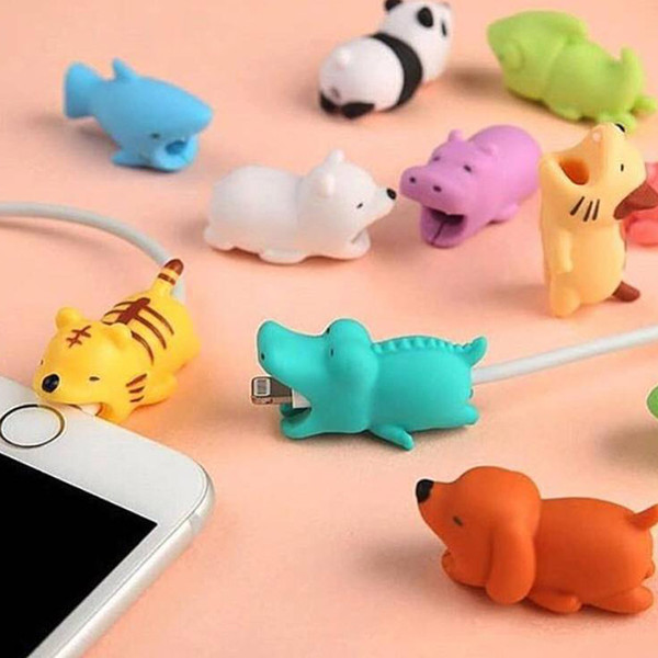 Cartoon Animals Data Protector Cable Case For Iphone 6 7 8 Plus 6S X XR XS Max Luxury Cases Women Phone Accessory Charging