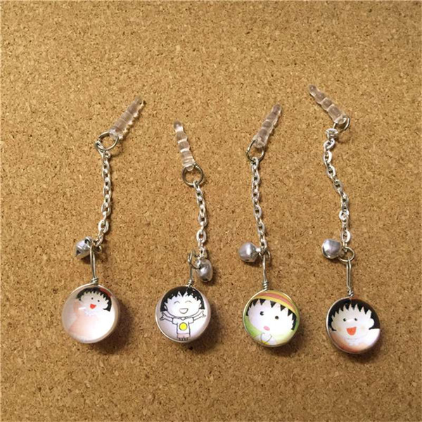 Chibi Maruko hemisphere silver time gem dust plug supply wholesale mobile phone headset plug