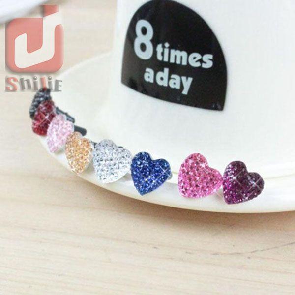 Wholesale - South Korea Popular new love heart Crystal dustproof plug for iphone 5s 4g 5000pcs/lot