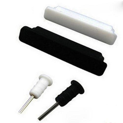 Wholesale 5000 sets for Iphone4 4S Silicone 30pin Dust Proof Plug Dock Cover + Earphone Jack Cap for iPhone 4 4G 4S