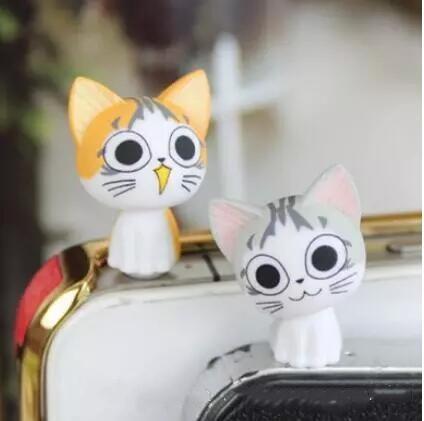 Phone hole dust plug 3.5mm universal cartoon phone dust plug cheese cat dust plug explosion models