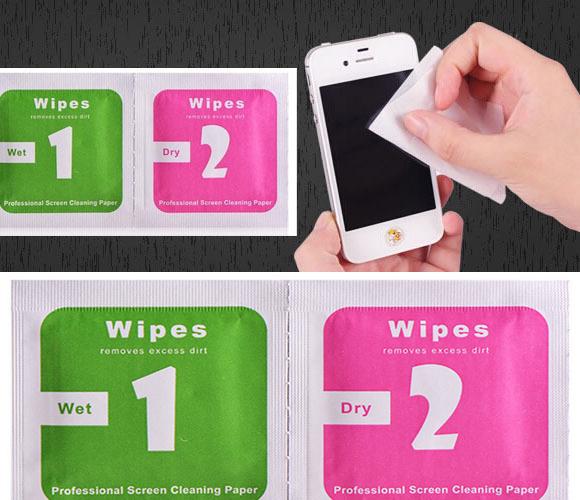 Tempered Glass Camera Lens Phone LCD Screen Dust Removal Dry Wet Cleaning Wipes Paper tools Set alcohol package for iPhone 5 6 7