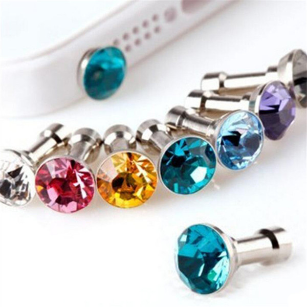 3.5mm Universal Earphone Jack Plugs for 3.5mm Port Mobile Phone Tablet PC Metal + Resin Dust Plug