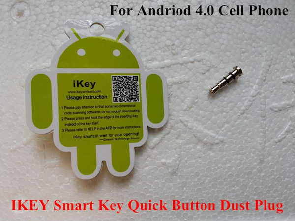 New iKey Klick Smart Key Smartkey Press Quick Button With Compatible APP for Andriod 4.0 Smartphone Phone Anti Dust Proof Plug 3.5mm MIKEY