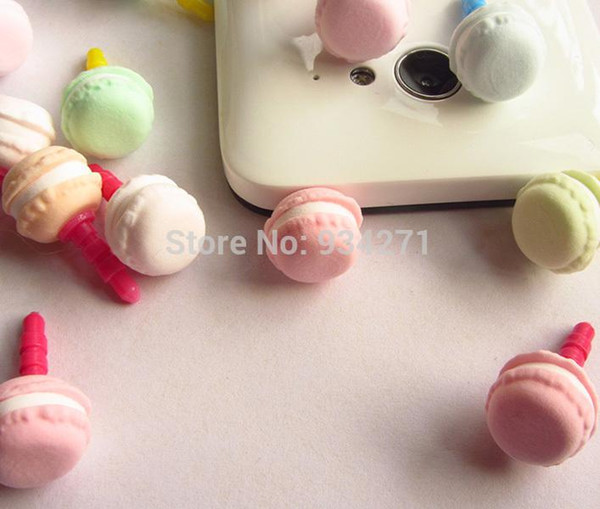 5pcs shinee kpop novelty cute macaroon anti Dust Plug to phone 3.5mm earphone jack plug for sumsang Free Shipping