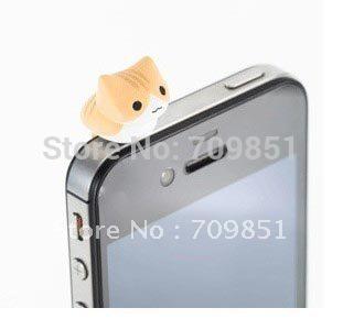 Wholesale-For  iPAD Anti Dust Plug Stopper cute cat Dustproof plug.