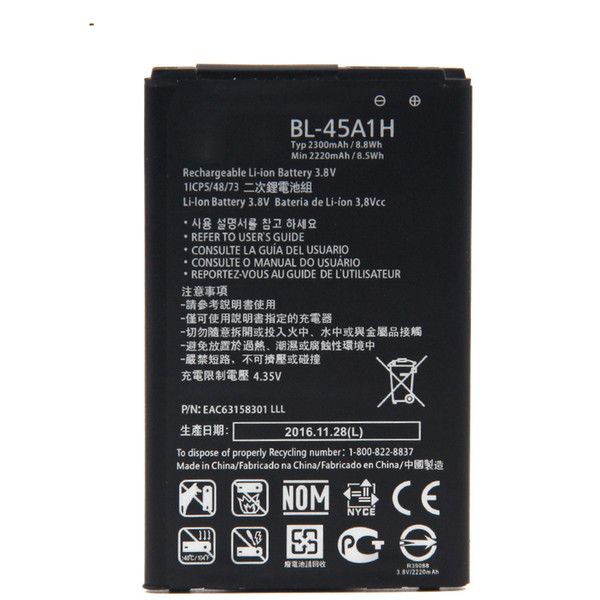 For LG K10 K10 LTE Q10 K420N BL-45A1H Battery Original Real Capacity with Deliver Duty Paid express