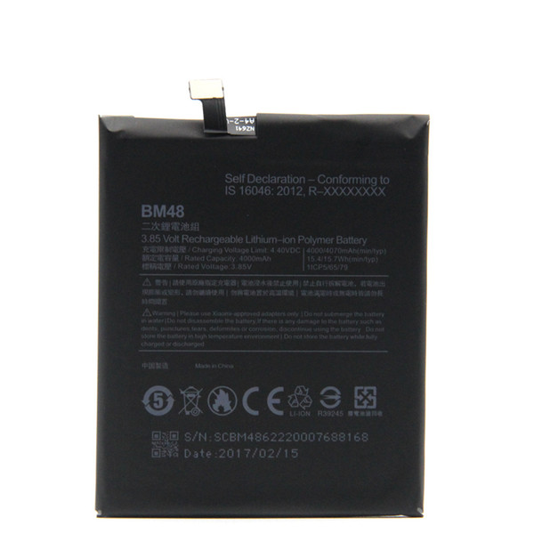 For Xiaomi Mi Note 2 BM48 Battery Replacement High Quality Real Capacity without logo with express shipping including tax