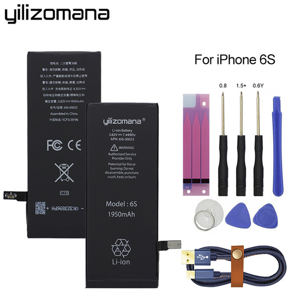 YILIZOMANA Original High Capacity 1950mAh Phone Battery For Apple iPhone 6s 6S Genuine Replacement Li-ion Batteries + Free Tools