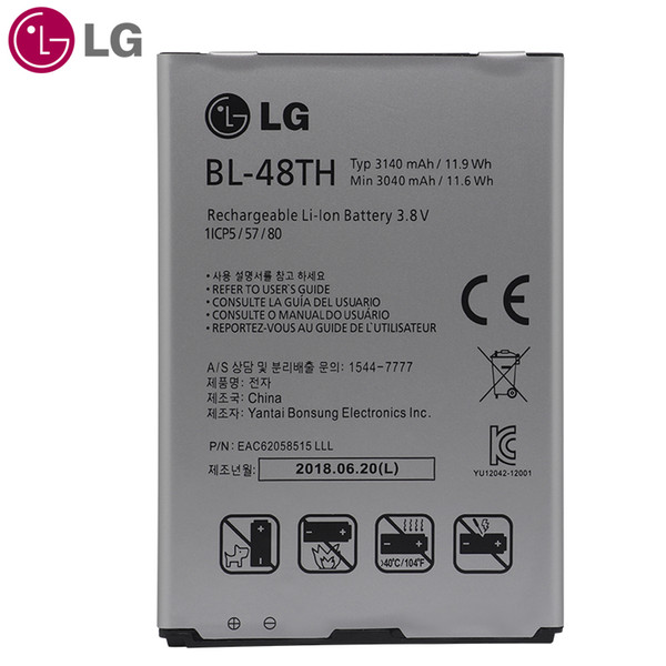 LG Original BL-48TH Phone Battery For LG E940 E977 F-240K F-240S Optimus G Pro E980 E985 E986 Replacement Batteries 3040mAh