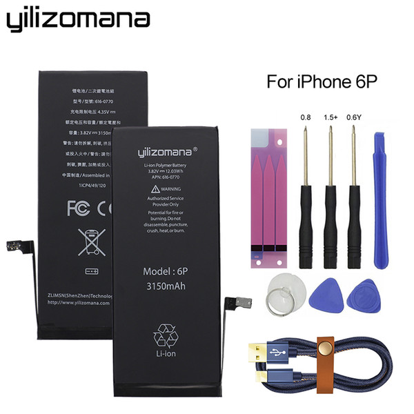 YILIZOMANA Original High Capacity 3150mAh Phone Battery For Apple iPhone 6P 6Plus Replacement Li-ion Batteries + Free Tools