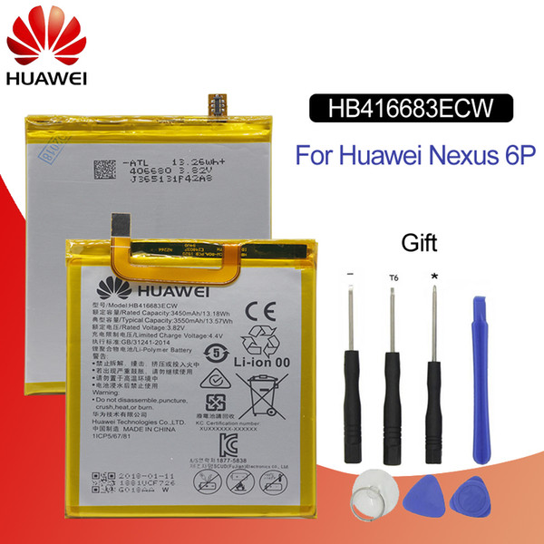 Cell Phone Accessories HuaWei Phone Battery HB416683ECW For Huawei Nexus 6P H1511 H1512 Replacement Batteries 3450mAh Hot Selling