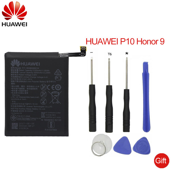 HuaWei Phone Battery HB386280ECW For Huawei honor 9 P10 Ascend P10 Replacement Phone Batteries 3200mAh Original