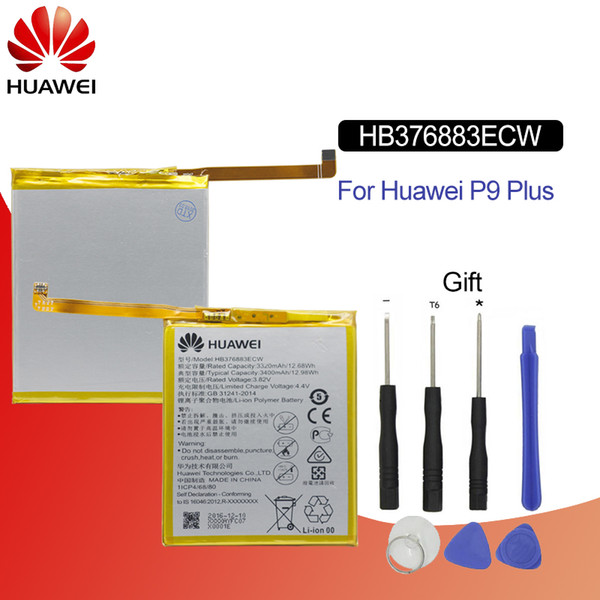 New Arrival HuaWei Phone Battery HB376883ECW For Huawei P9 Plus VIE-AL10 Replacement Batteries 3400mAh+Free Tools