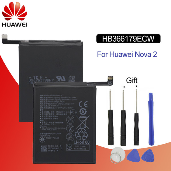 HuaWei Phone Battery HB366179ECW for Huawei Nova 2 CAZ-AL10 CAZ-TL00 Replacement Phone Batteries 2950mAh